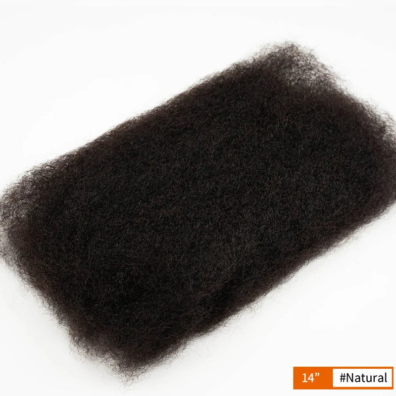 Brazilian Remy Afro Kinky Curly Bulk Hair | 50g/Pack | Dreadlock & Braid Extensions | Natural Look