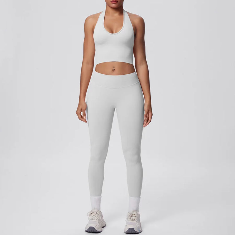 2pcs Yoga Set Gym Outfits Clothes Athletic Wear Yoga Suits For Women Fitness Set Tracksuits Sports Bra Gym Leggings Sportswear