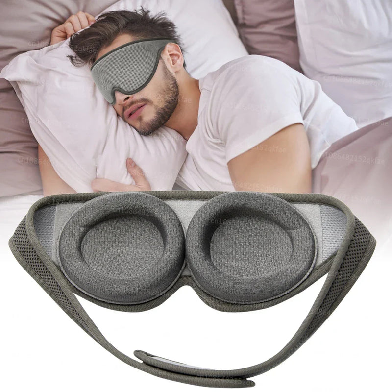 3D Eye Sleep Mask - 100% Blackout Adjustable Eye Cover