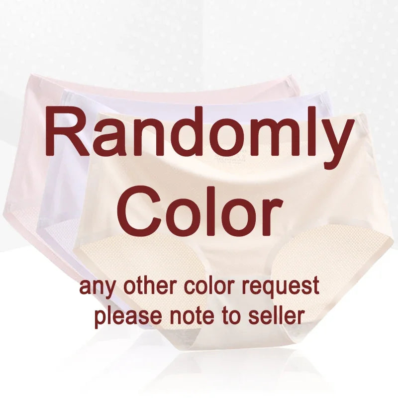 3Pcs Women's Cotton Seamless Briefs Intimates Women Sexy Panties Solid Color Breathable Underwear Female Low Waist Soft Lingerie
