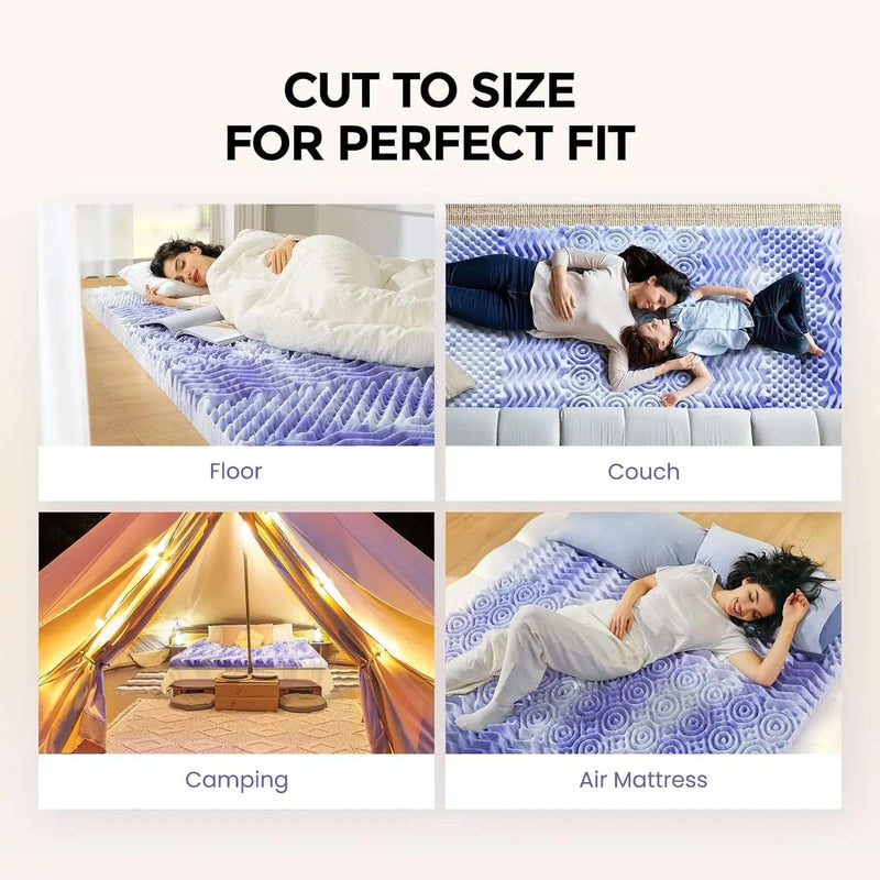 7-Zone Cooling Gel Memory Foam Mattress Topper