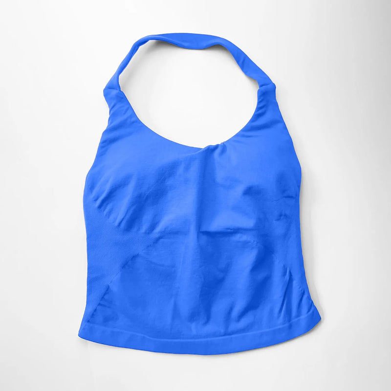 NCLAGEN Fitness Halter Top Woman Gym Clothes Removable Chest Pad Yoga Tank Push-up Sports Bra Workout Activewear Pilates vest