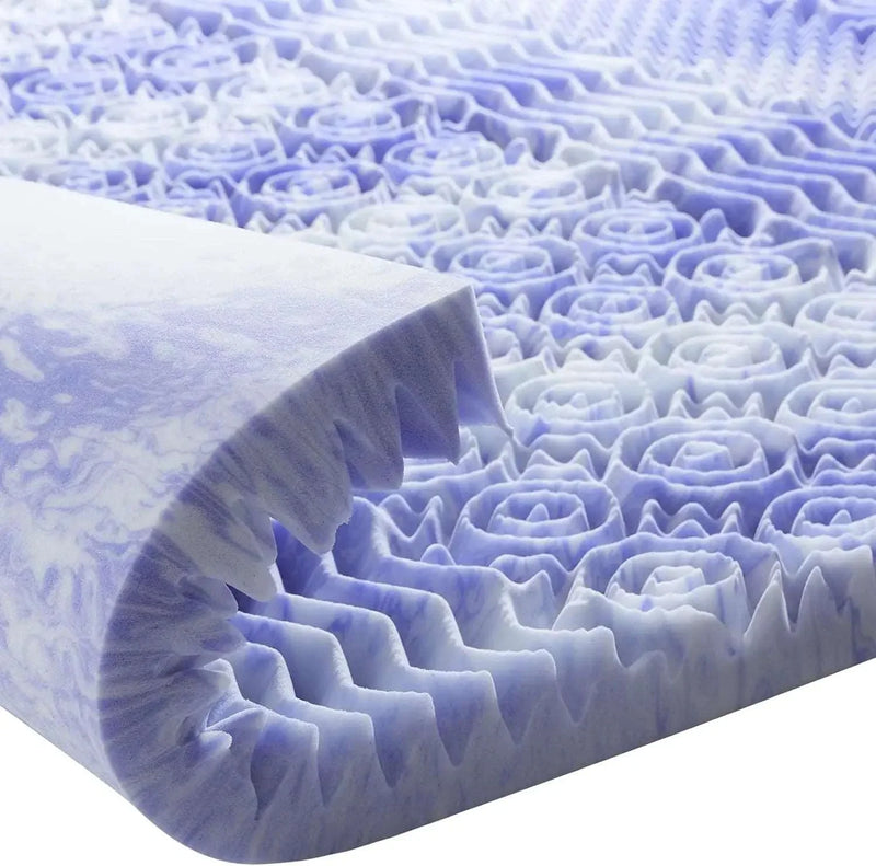 7-Zone Cooling Gel Memory Foam Mattress Topper
