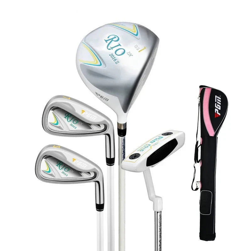 Women's 4-Piece Golf Club Set with Bag  Irons  Wood  Driver  Putter