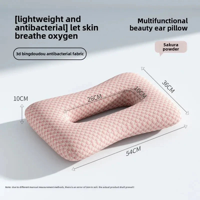 Polyester Cotton Beauty Pillow – Face Care Pillow for Side Sleepers