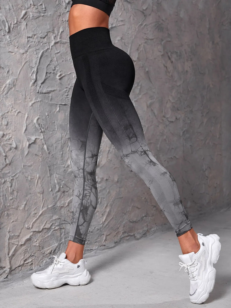 Yoga Pants Women Seamless Leggings Push Up Sports Fitness Joggings High Waist Gym Workout Scrunch Tie Dye Running Leggings
