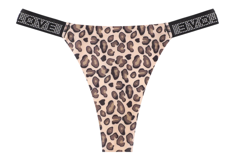 New Women's Smooth Low Waist Sexy Panties Women Thongs Rhinestones Letter Diamonds G-string Sports Thong Briefs T-back Shiny