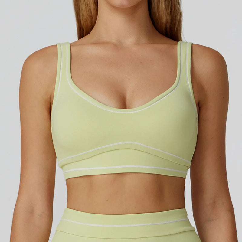 High Fitness Sports Bra Lines Yoga Top Women Fitness Bra Gym Active Wear Backless Workout Push-up Fitness Bras Running Underwear