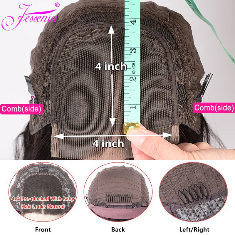 13x4 Glueless Kinky Straight Bob Wig | Ready-to-Wear | Brazilian Remy Human Hair