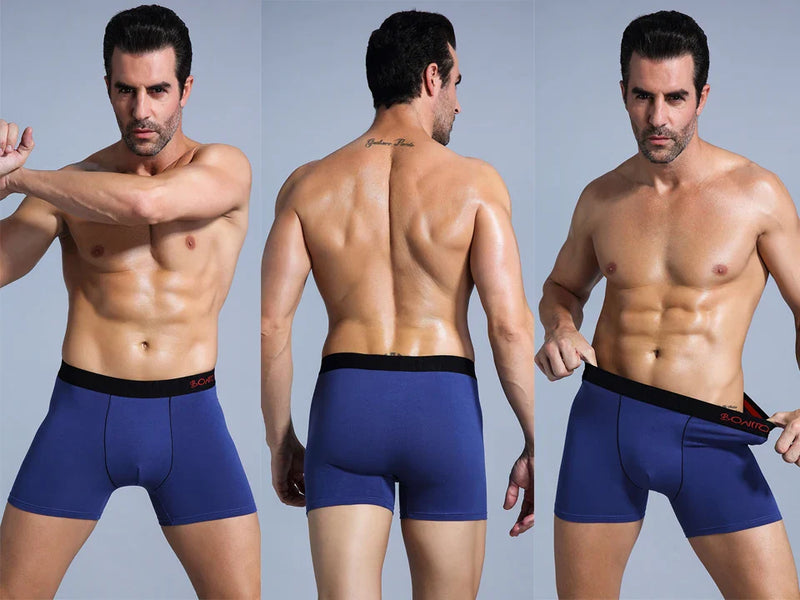 5Pcs Men's Cotton Underwear Short Boxers
