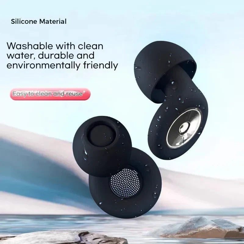 🛏️ Silicone Sleep Ear Plugs – Waterproof, Noise Reduction