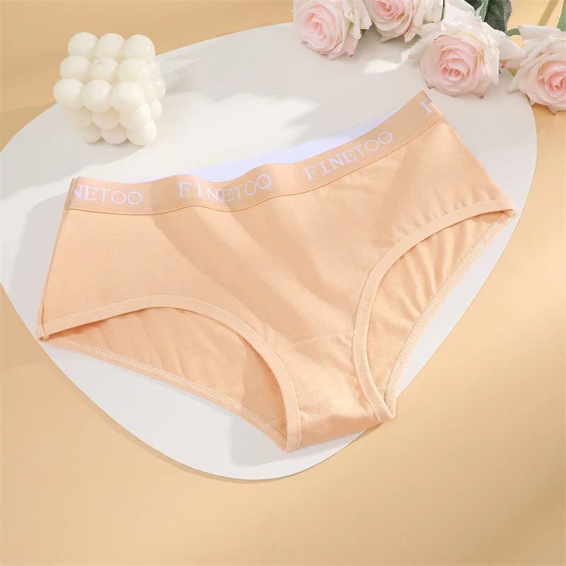 3Pcs Women's Cotton Briefs Letter Belt Underwear Women Panties Sexy Breathable Briefs Female Stretch Ladies Soft Lingerie