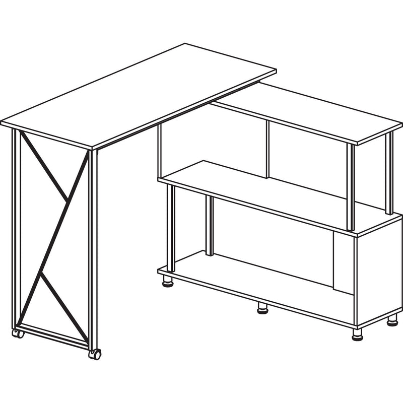 Safco Mood Standing Height Desk, 53.25" x 21.75" x 42.25", Gray