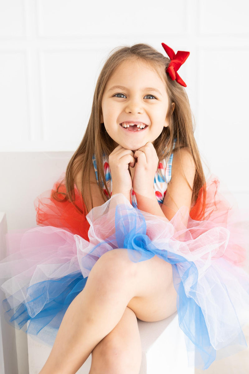 SALE Red, White & Cute Tank Tutu Leotard
