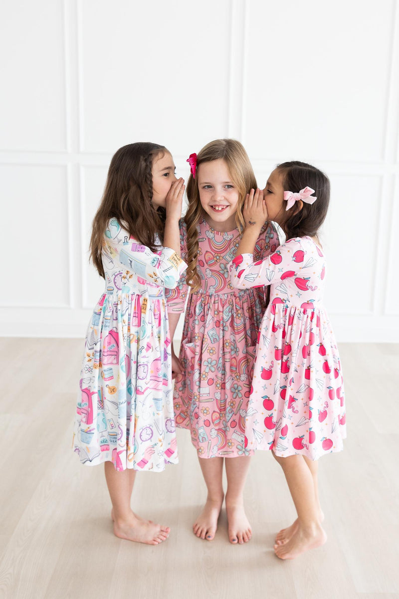 SALE Star Student 3/4 Sleeve Pocket Twirl Dress