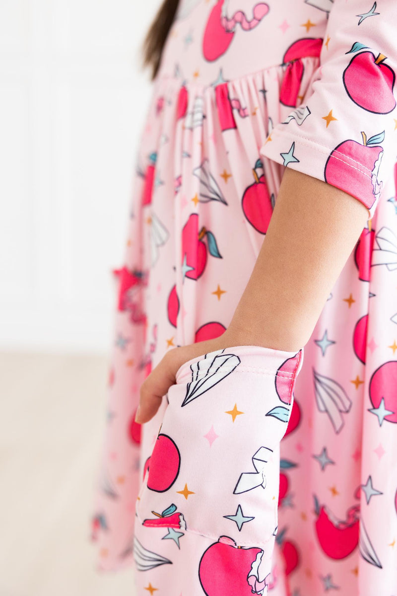 SALE Star Student 3/4 Sleeve Pocket Twirl Dress