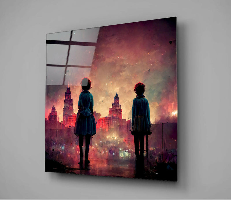 The City was Sad Glass Wall Art  || Designer Collection