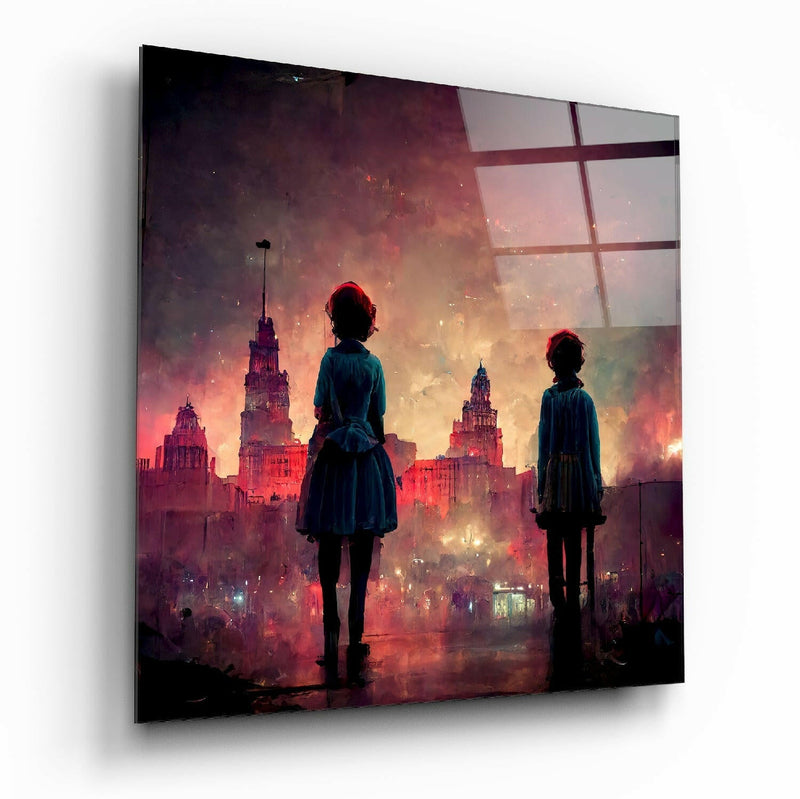 The City was Sad Glass Wall Art  || Designer Collection