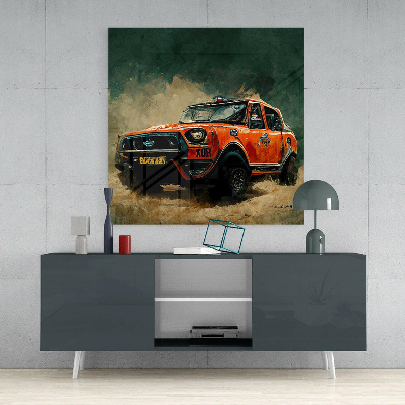 Racer Glass Wall Art  || Designer Collection