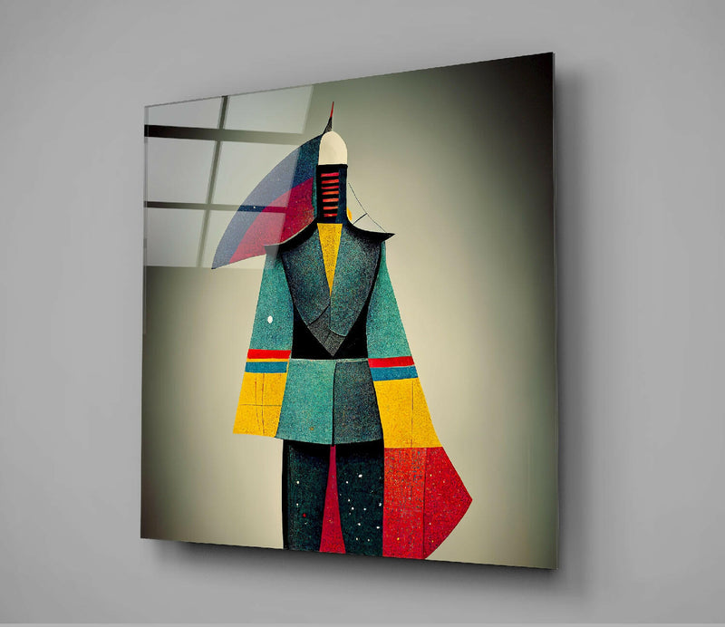 Colored Man Glass Wall Art  || Designers Collection