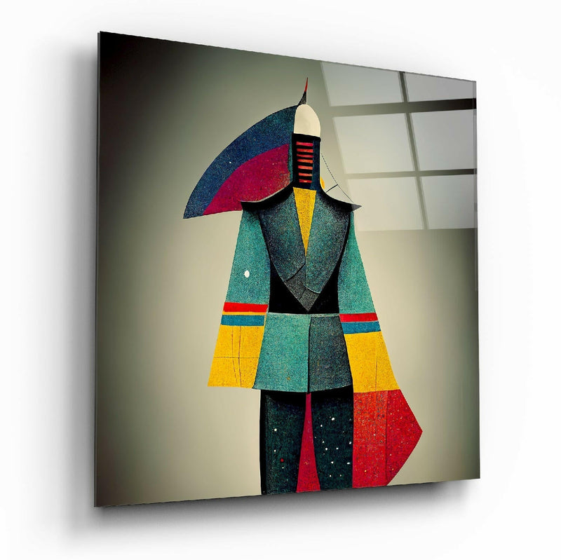 Colored Man Glass Wall Art  || Designers Collection