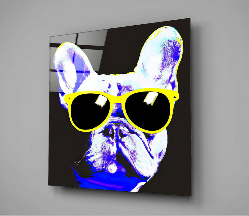 Cool Dog Glass Wall Art  || Designers Collection