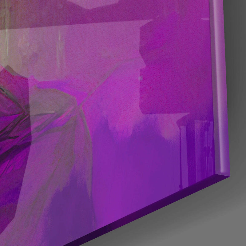Purple Hat Glass Wall Art  || Designer Collection
