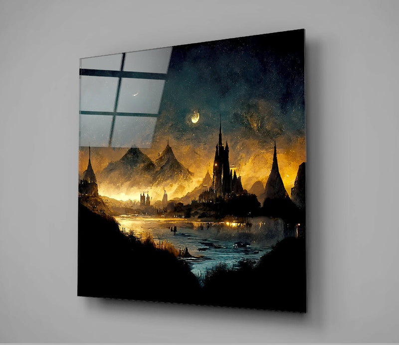 Lost City Glass Wall Art  || Designer Collection