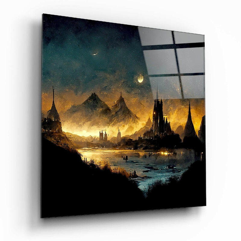 Lost City Glass Wall Art  || Designer Collection