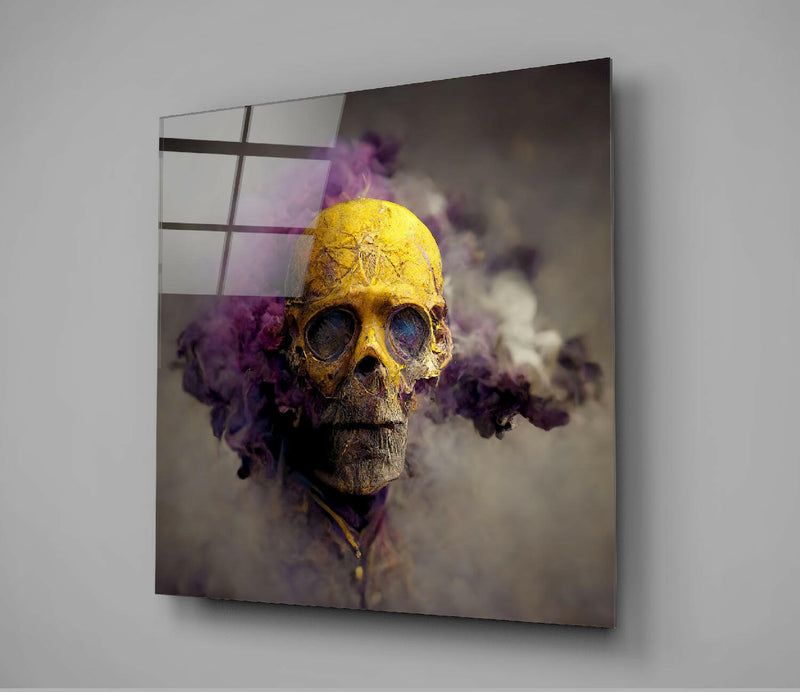 Smoky Skull Glass Wall Art  || Designer Collection