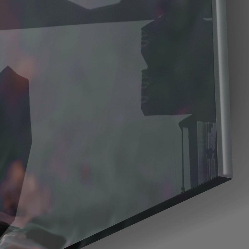 Orange Head Glass Wall Art  || Designer Collection