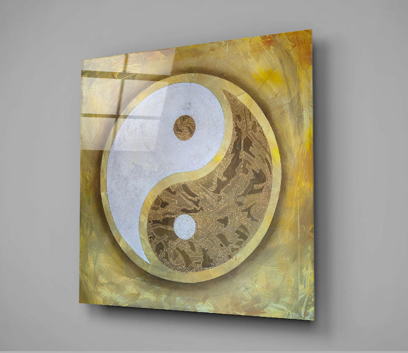 Ying Yang Glass Wall Art  || Designer Collection