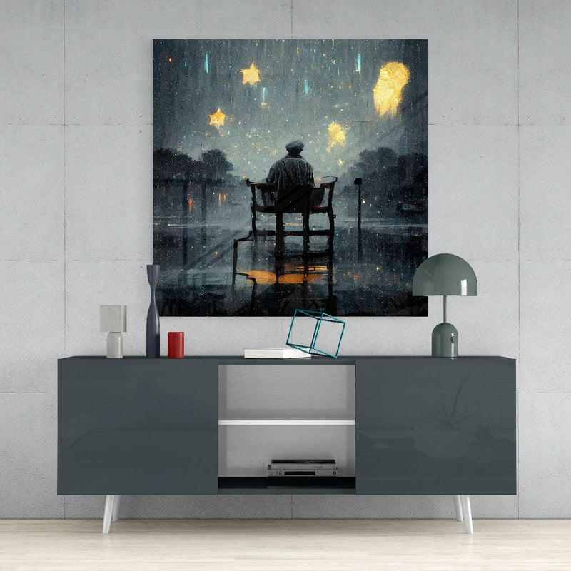 Star Rain Glass Wall Art  || Designer Collection