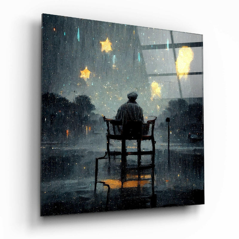 Star Rain Glass Wall Art  || Designer Collection