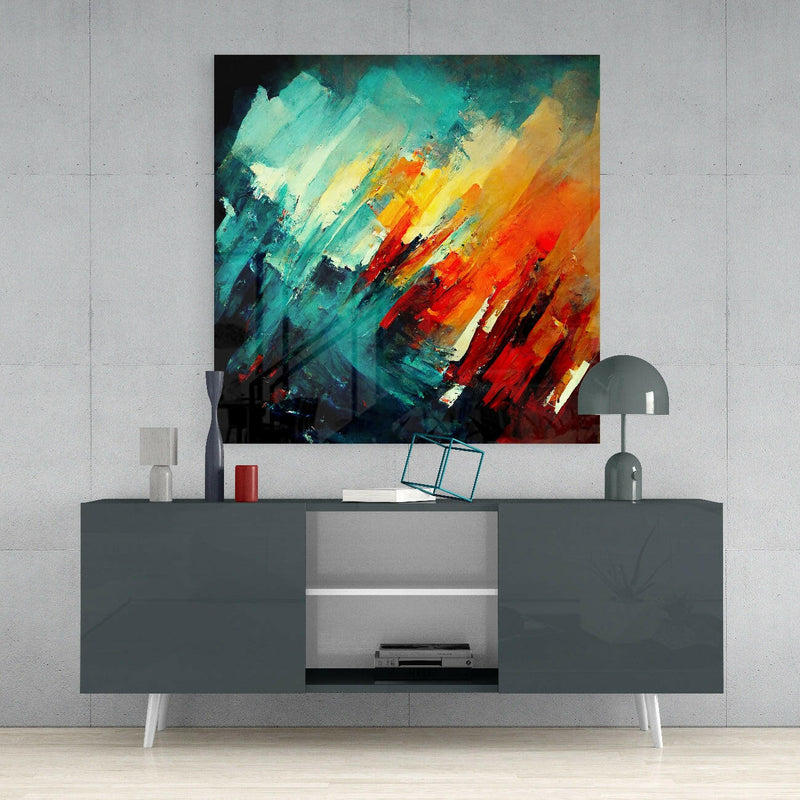 Brush Glass Wall Art  || Designers Collection