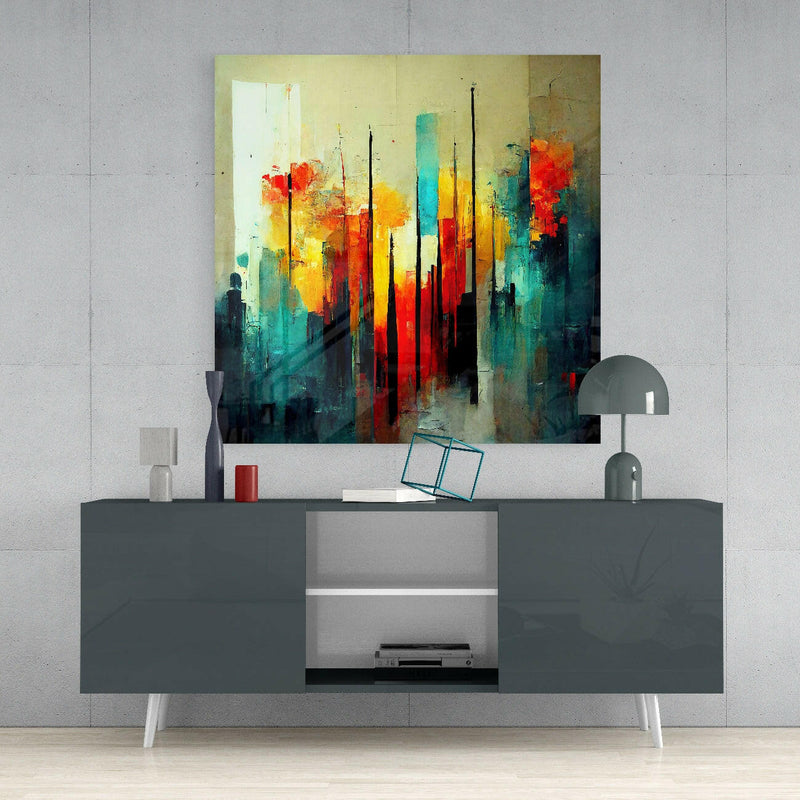 City Silhouette Glass Wall Art  || Designers Collection