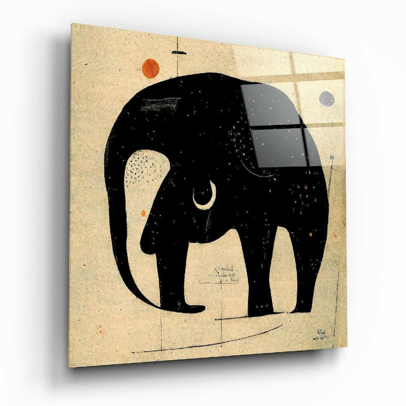 Wassily's Elephant Glass Wall Art  || Designer Collection