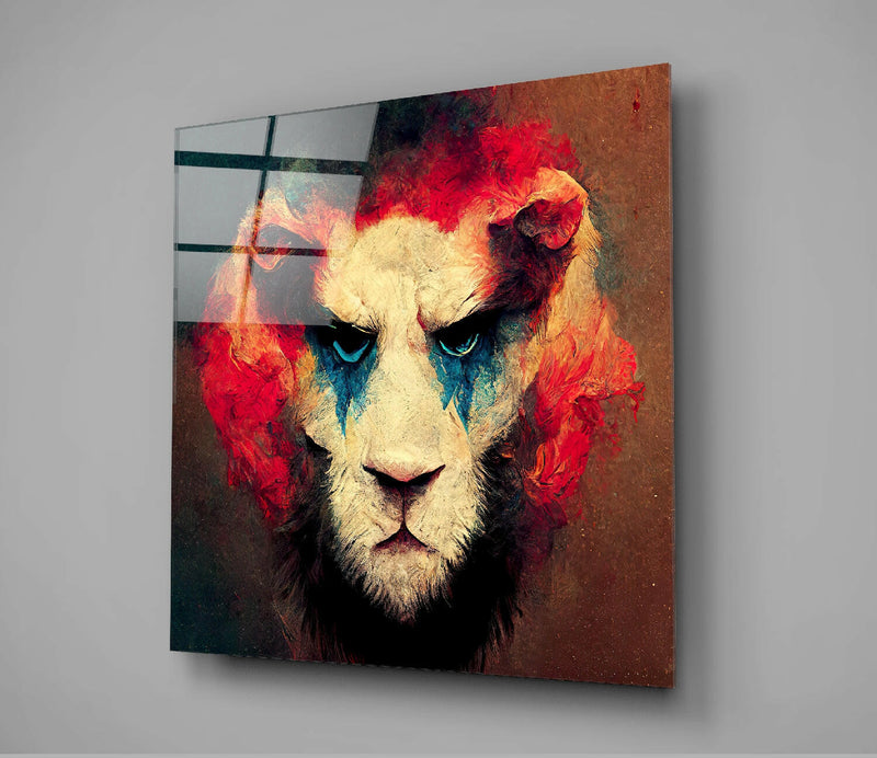 Lion Clown Glass Wall Art  || Designer Collection