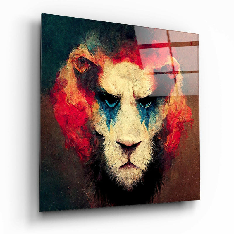 Lion Clown Glass Wall Art  || Designer Collection