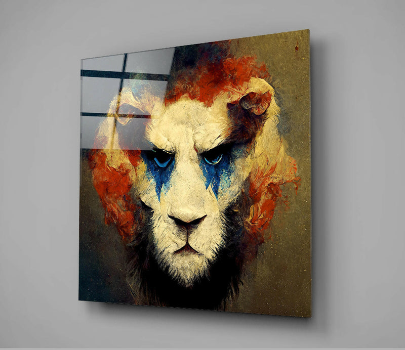 Lion Clown Glass Wall Art  || Designer Collection