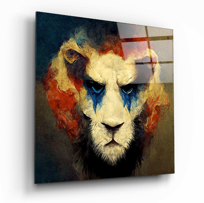 Lion Clown Glass Wall Art  || Designer Collection