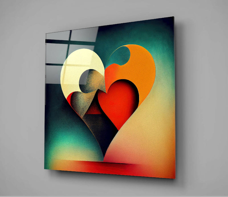 Heart Glass Wall Art  || Designers Collection