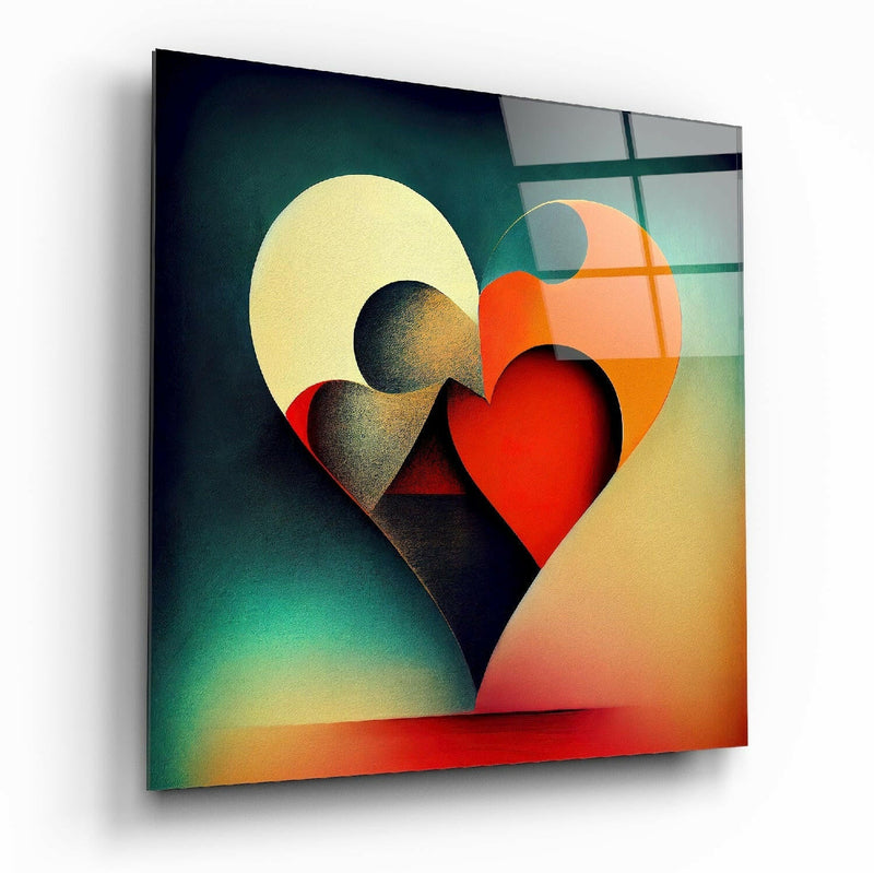 Heart Glass Wall Art  || Designers Collection