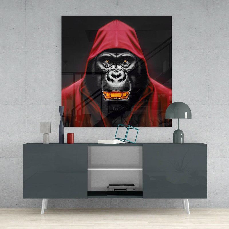Angry Smile Glass Wall Art  || Designers Collection