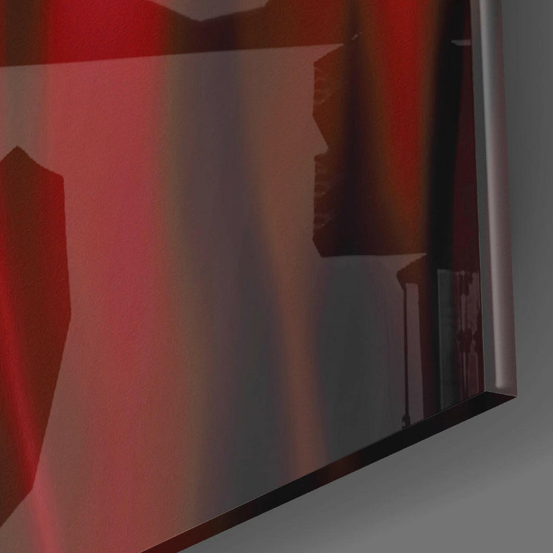 Angry Smile Glass Wall Art  || Designers Collection