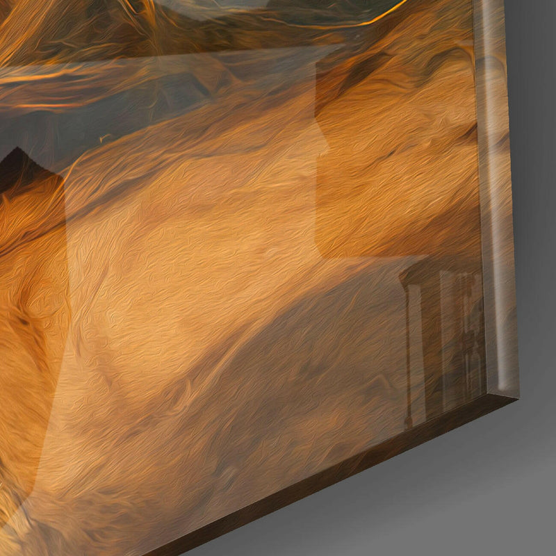 Meditation Glass Wall Art  || Designer Collection