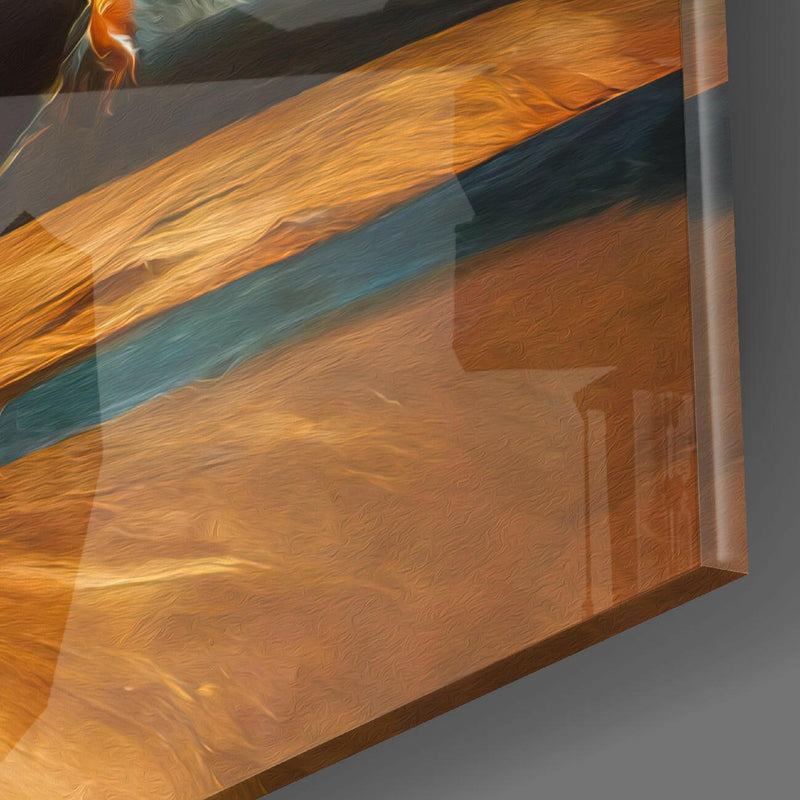 Meditation Glass Wall Art  || Designer Collection