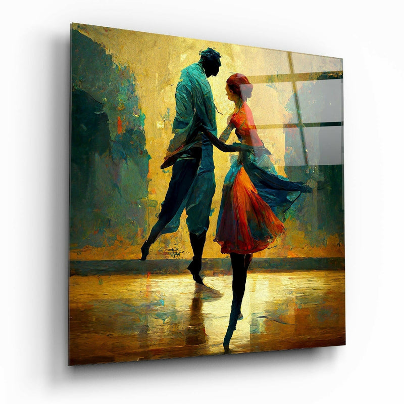 Dancing in the Rain Glass Wall Art  || Designers Collection