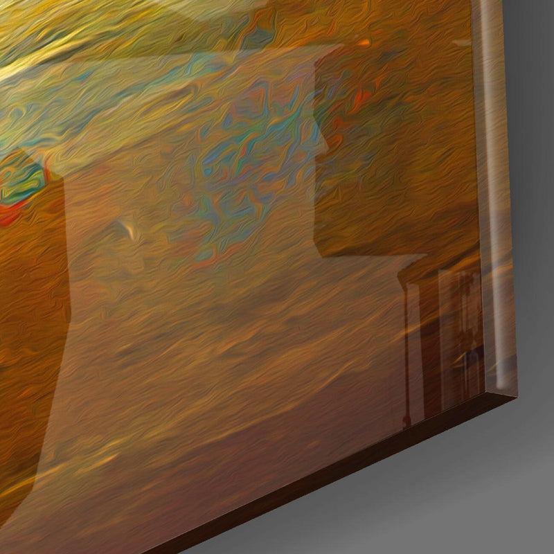 Dancing in the Rain Glass Wall Art  || Designers Collection