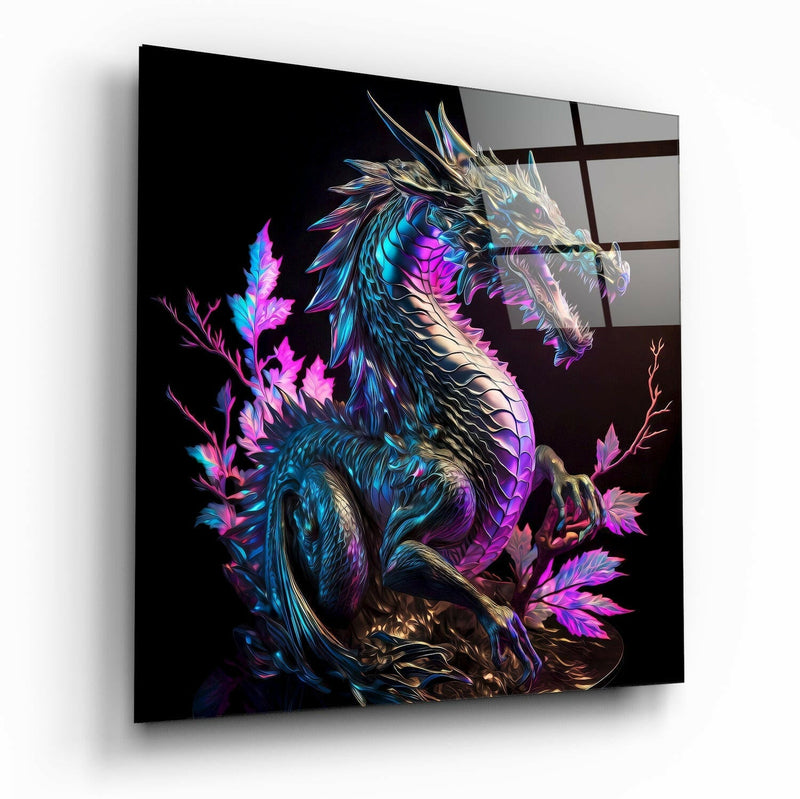 Dragon's Anger Glass Wall Art  || Designers Collection